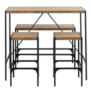 Bahamas Bar Table Set in Black and Oak