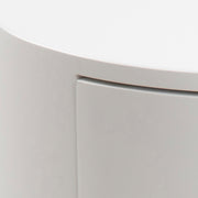 Polo Round Bedside Table in White and Black