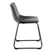 I_Oregon Dining Chair In Black with Cream Stitching, Set of 2.