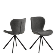 Batilda Swivel Dining Chairs Fabic Set of 2