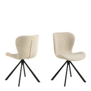 Batilda Swivel Dining Chairs Fabic Set of 2