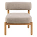 Burley Lounge Chair in Beige Fabric and Oak