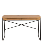 Blueton Office Desk with 2 Drawers in Black and Oak