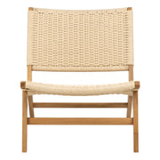 Carson Lounge Chair in Off White and Oak