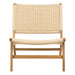 Carson Lounge Chair in Off White and Oak