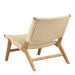 Carson Lounge Chair in Off White and Oak