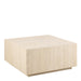 Dice Square Coffee Table in Light Travertine Effect 90x90x42cm