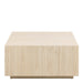 Dice Square Coffee Table in Light Travertine Effect 90x90x42cm