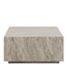 Dice Square Coffee Table in Grey Marble 90x90x42cm