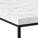 Barossa Coffee Table with White Marble Carrara Top & Black Steel Base 110x55x45cm