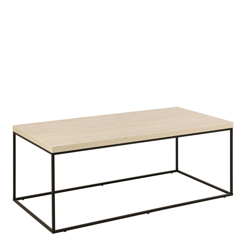 Barossa Coffee Table with Rough Paper Top and Powder Steel Base