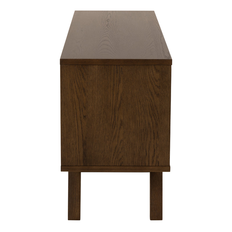 A-Line Sideboard with 4 Drawers and Sliding Door in Smoked Oak