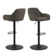 Brooke Swivel Bar Stool with Height Adjustable Function in Taupe Set of 2