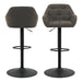 Brooke Swivel Bar Stool with Height Adjustable Function in Taupe Set of 2