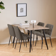 Brooke Dining Chair in Taupe Set of 2