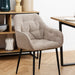 Brooke Dining Chair with Armrest in Monza Beige Set of 2