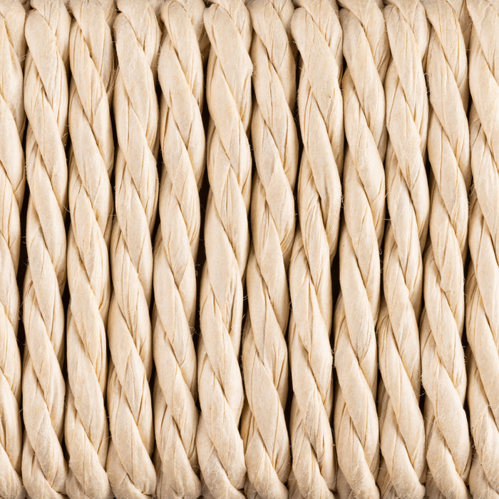 Alvin Weaved Stool in Off White