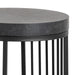 Strington Round Bedside Table 1 Shelf in Matt Black