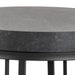 Strington Round Bedside Table 1 Shelf in Matt Black