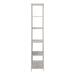 Seaford Tall Grey Metal Bookcase with 5 Shelves