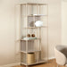 Seaford Tall Grey Metal Bookcase with 5 Shelves