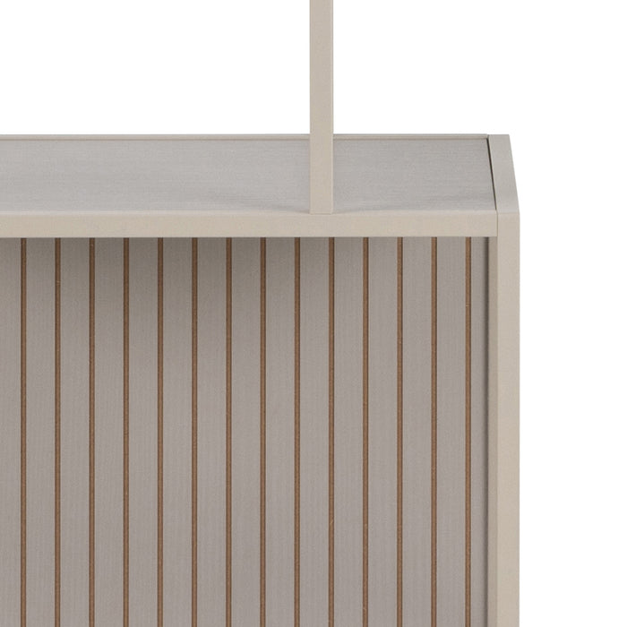 Seaford Tall Grey Metal Bookcase with 5 Shelves