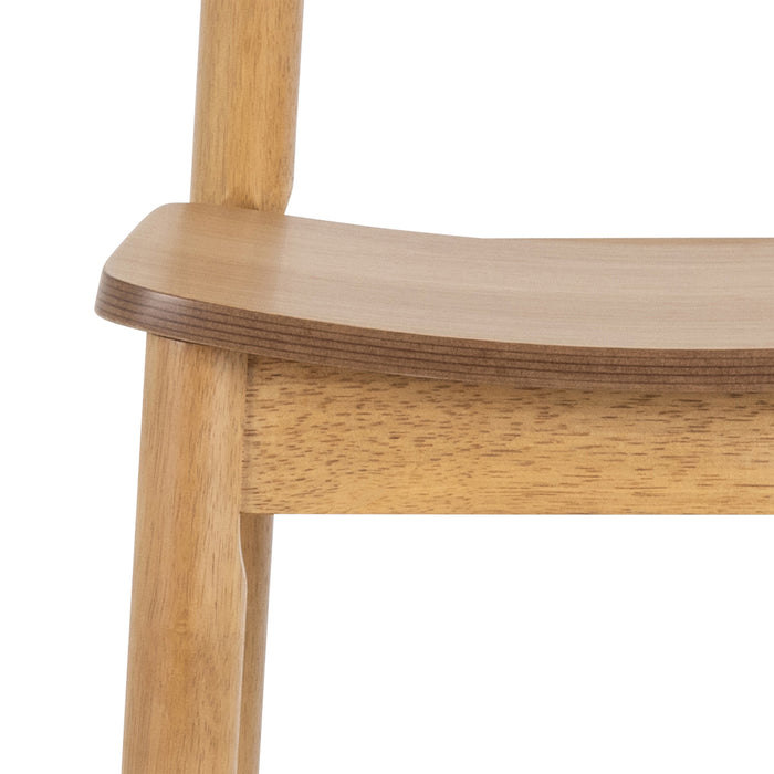 Barlow Bar Table in Matt Oak Included 2 Barlow Bar Stool in Matt Oak