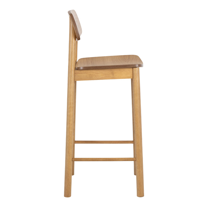 Barlow Bar Table in Matt Oak Included 2 Barlow Bar Stool in Matt Oak