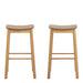 Barlow Bar Stool Without Back in Matt Oak Set of 2