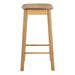 Barlow Bar Stool Without Back in Matt Oak Set of 2