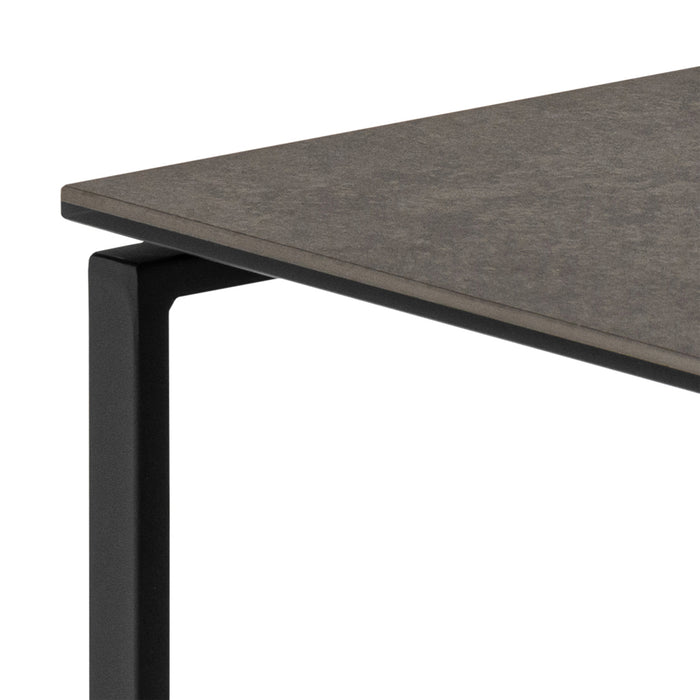 Katrine Square Coffee Table Set in Ceramic Black