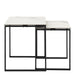 Katrine Square Coffee Table Set in Ceramic White