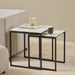Katrine Square Coffee Table Set in Ceramic White