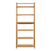 Ludza Rectangular Bookcase With 6 Shelves in Oak