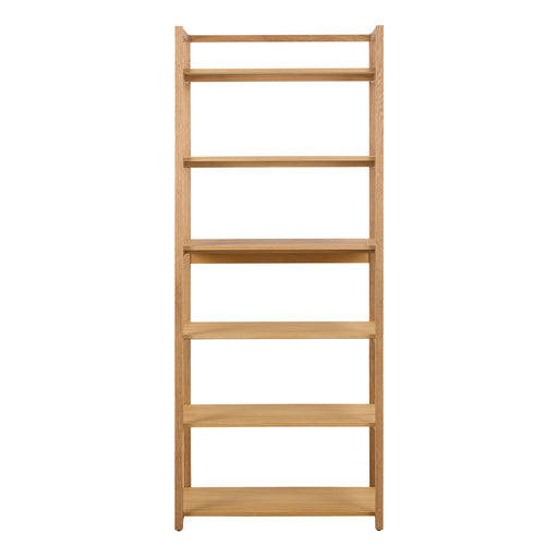 Ludza Rectangular Bookcase With 6 Shelves in Oak
