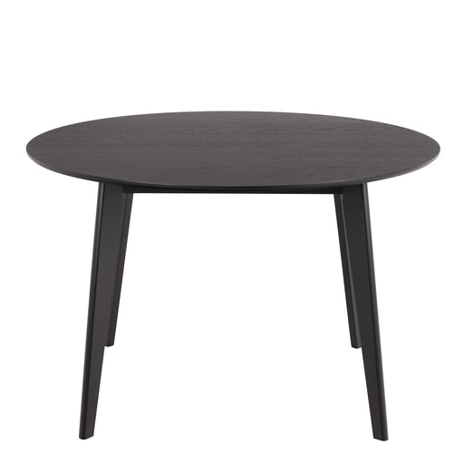 Roxby Round Dining Table in Matt Black 120x76cm