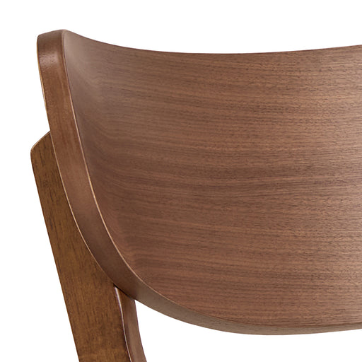 Roxby Round Dining Table in Walnut 120x76cm Included 4 Roxby Dining Chairs in Walnut