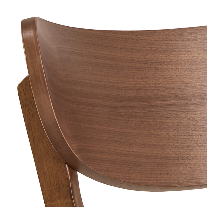 Roxby Round Dining Table in Walnut 120x76cm Included 4 Roxby Dining Chairs in Walnut