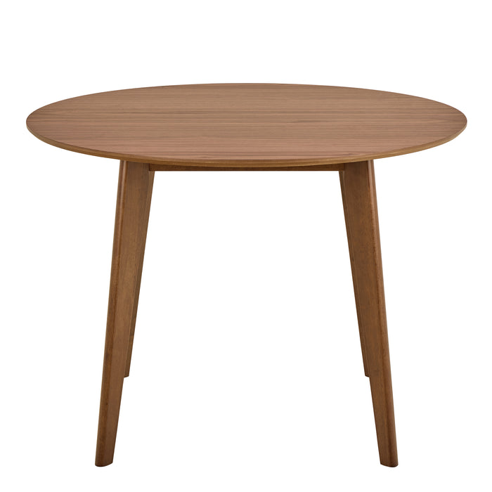 Roxby Round Dining Table in Walnut 120x76cm Included 4 Roxby Dining Chairs in Walnut