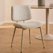 Owen Dining Chair in Apia Fabric Beige Set of 2