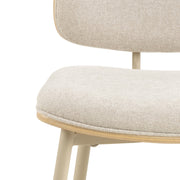 Owen Dining Chair in Apia Fabric Beige Set of 2