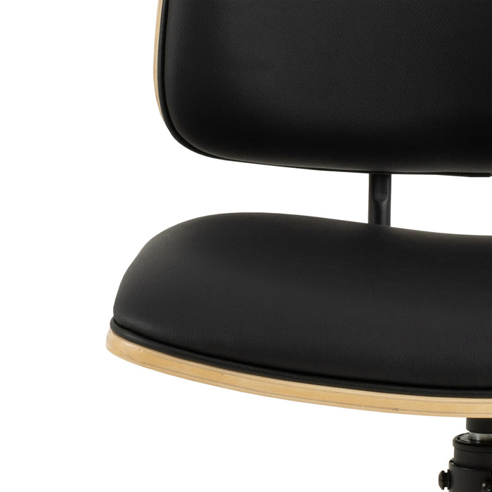 Owen Swivel Dining Chairs in Matt Black Set of 2