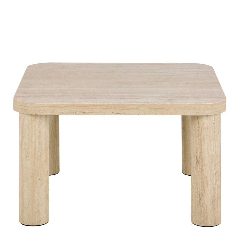 Solano Square Coffee Table in Light Travertine 60 x 60 cm