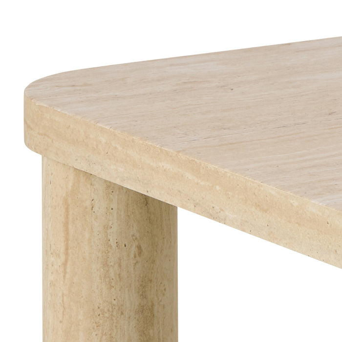 Solano Square Coffee Table in Light Travertine 60 x 60 cm