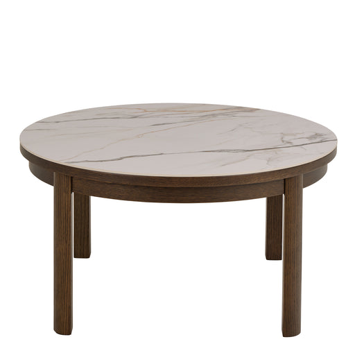 Southampton Round Coffee Table in Cream Ceramic 90x45cm