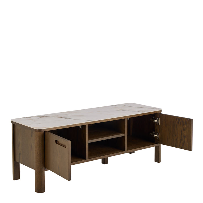 Southampton TV Unit 2 Doors 1 Shelf in Ceramic Cream