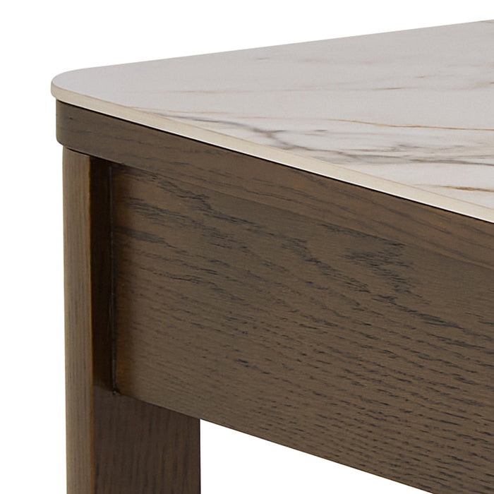 Southampton Rectangular Coffee Table 1 Drawer 1 Shelf  in Cream Ceramic 