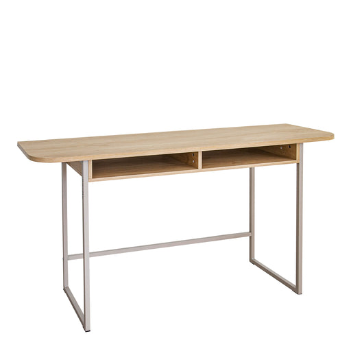 Darlington Console Table With 2 Open Shelves and Oak Top