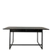 Darlington Console Table With Open Shelf and Oak Top in Black