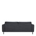 Omaha 3-Seater Sofa in Basel Dark Grey 19 Fabric, Base Matt Black Steel